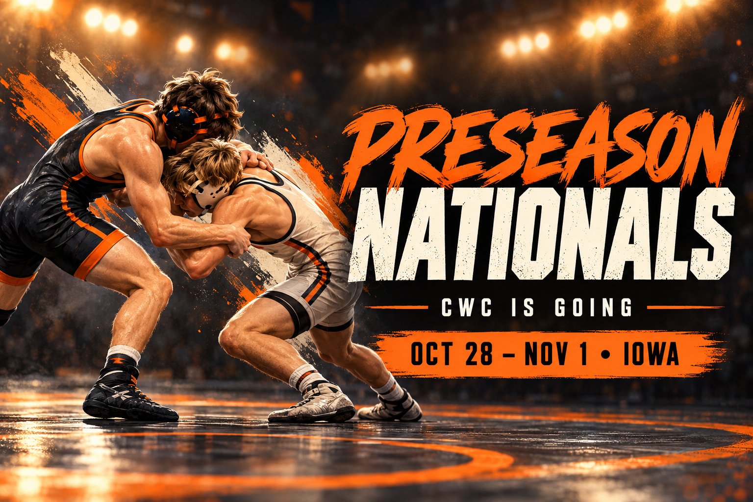 Preseason Nationals. CWC is going. October 28 through November 1 in Iowa.